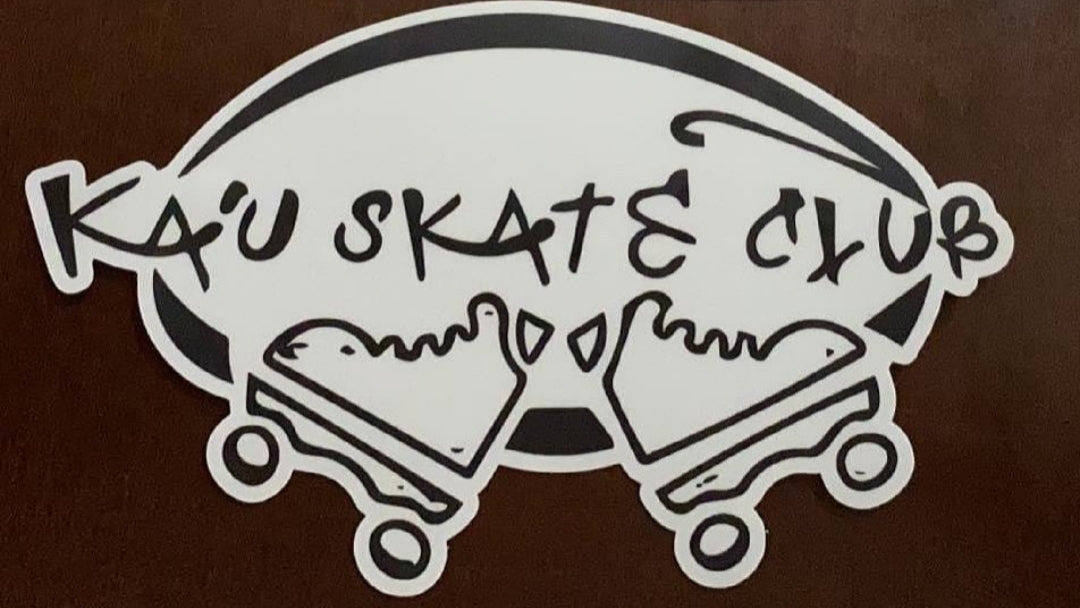 Ka'u Skate Club Logo Vinyl Stickers Roller Skate Oʻahu
