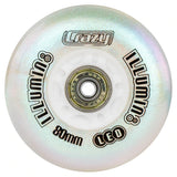Crazy Skates illumin8 80mm Light Up Inline Skate Wheel (single wheel)