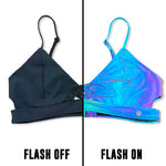 FlexLiving Womens Bikini Top - Rainbow Reflective, L