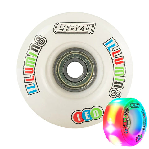 Crazy Skates illumin8 Light Up Roller Skate Wheels (2-pack)