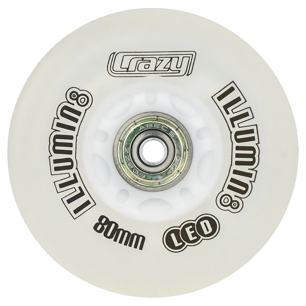 Crazy Skates illumin8 80mm Light Up Inline Skate Wheel
